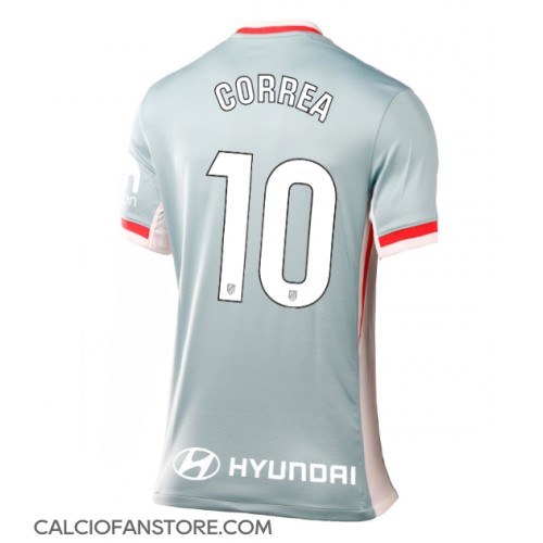 Maglia Calcio Atletico Madrid Angel Correa #10 Seconda Divisa Donna 2024-25 Manica Corta